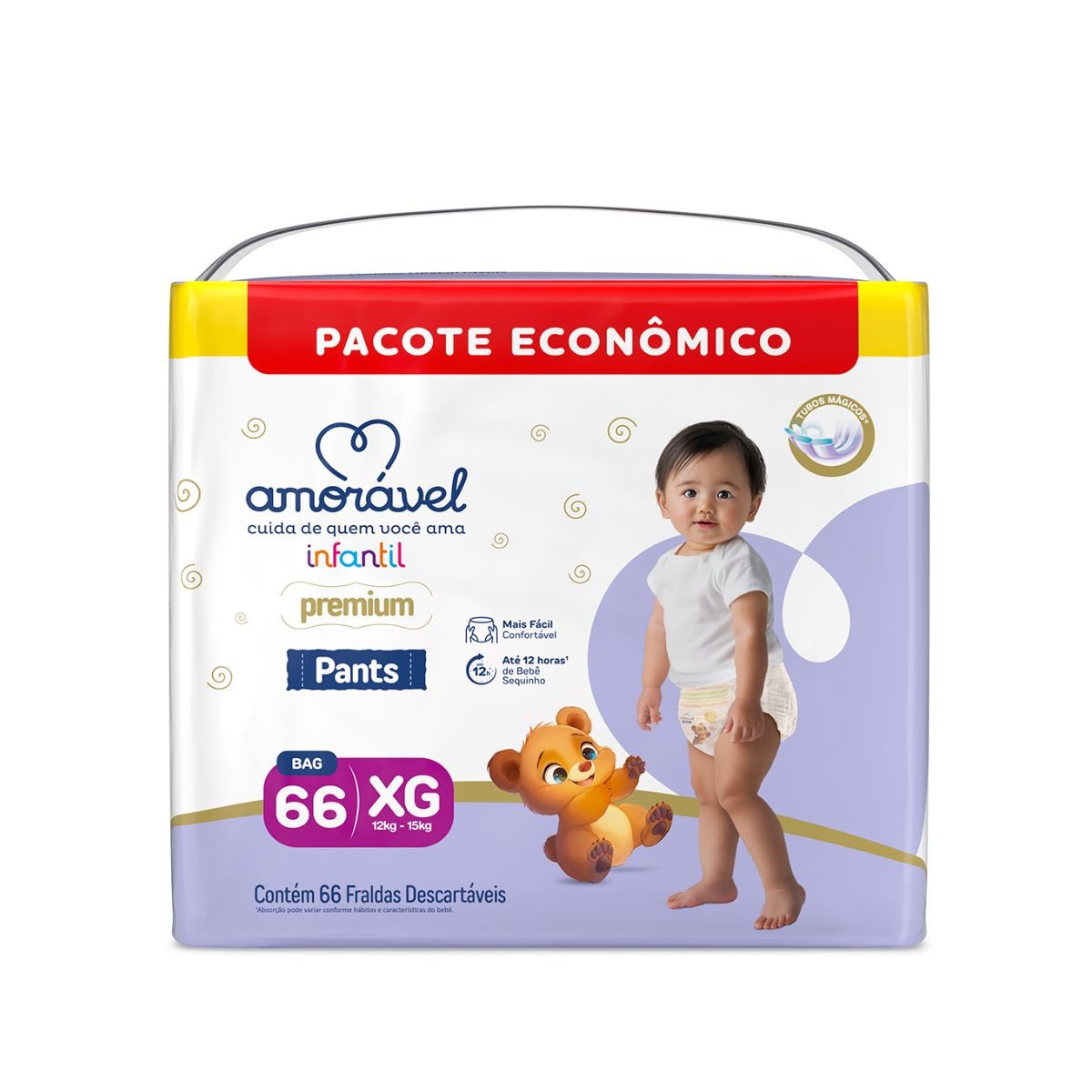 Fralda Amorável Pants Ultrabag Xg 66 Unidades — Amoravel | Farmácia Resyla