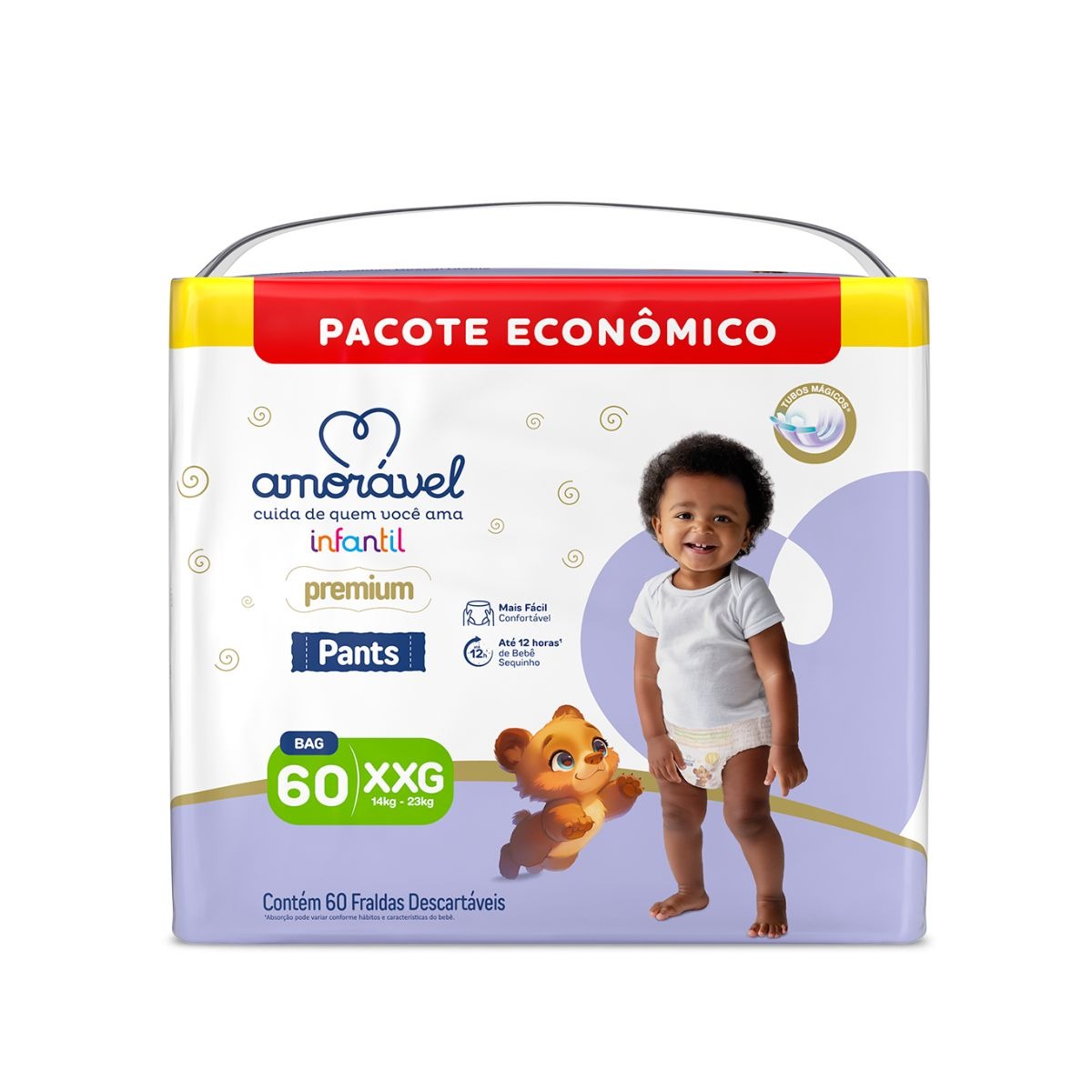 Fralda Amorável Pants Ultrabag Xxg 60 Unidades — Amoravel | Farmácia Resyla