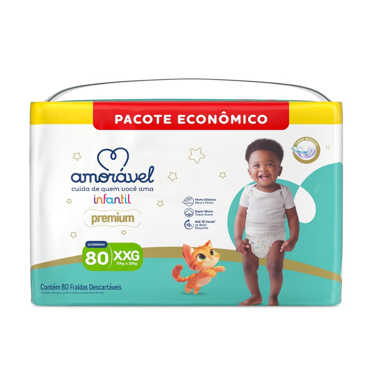 Fralda Amorável Premium Ultrapack Xxg 80 Unidades — Amoravel | Farmácia Resyla