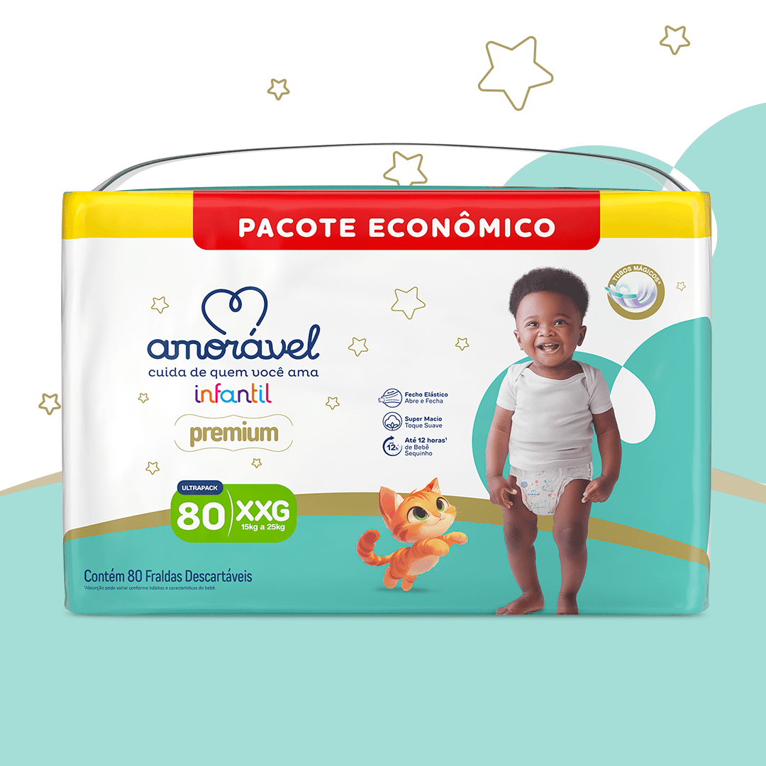Fralda Amorável Premium Ultrapack Xxg 80 Unidades — imagem 2 | Farmácia Resyla