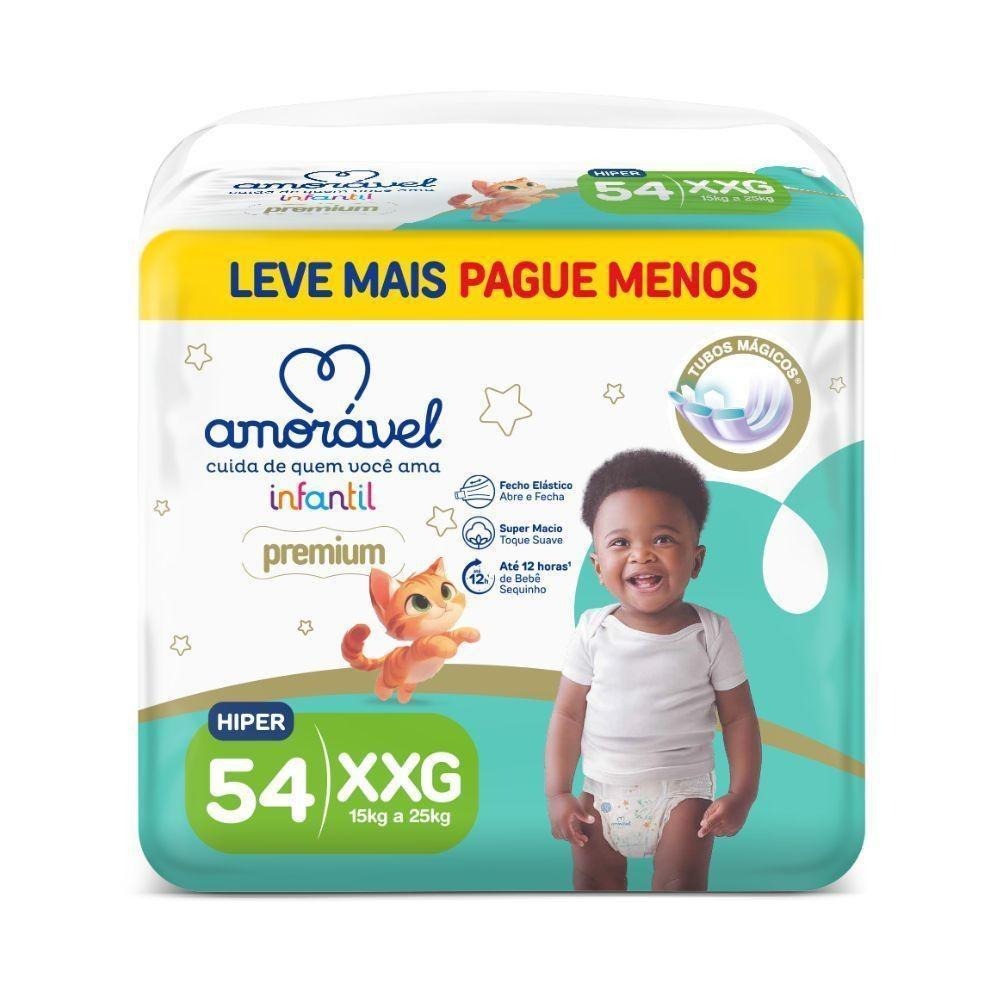 Fralda Amorável Premium XXG 54 Unidades — Amoravel | Farmácia Resyla