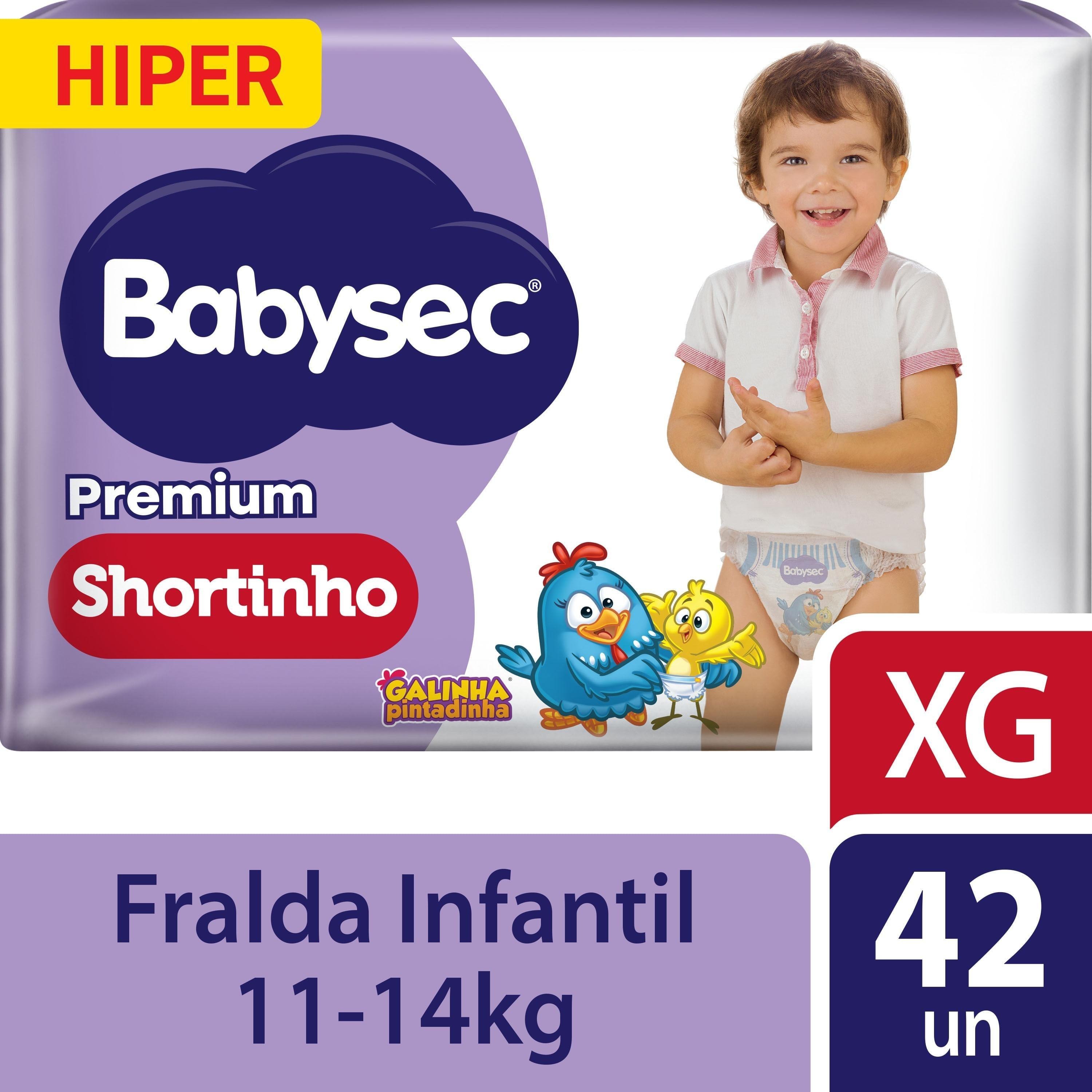 Fralda Babysec Premium Shortinho Galinha Pintadinha XG 42 Unidades — Babysec | Farmácia Resyla