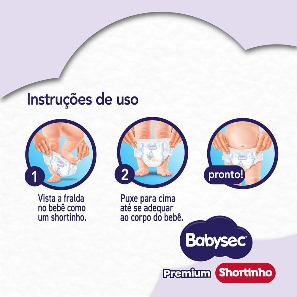 Fralda Babysec Premium Shortinho Galinha Pintadinha XG 42 Unidades — imagem 2 | Farmácia Resyla