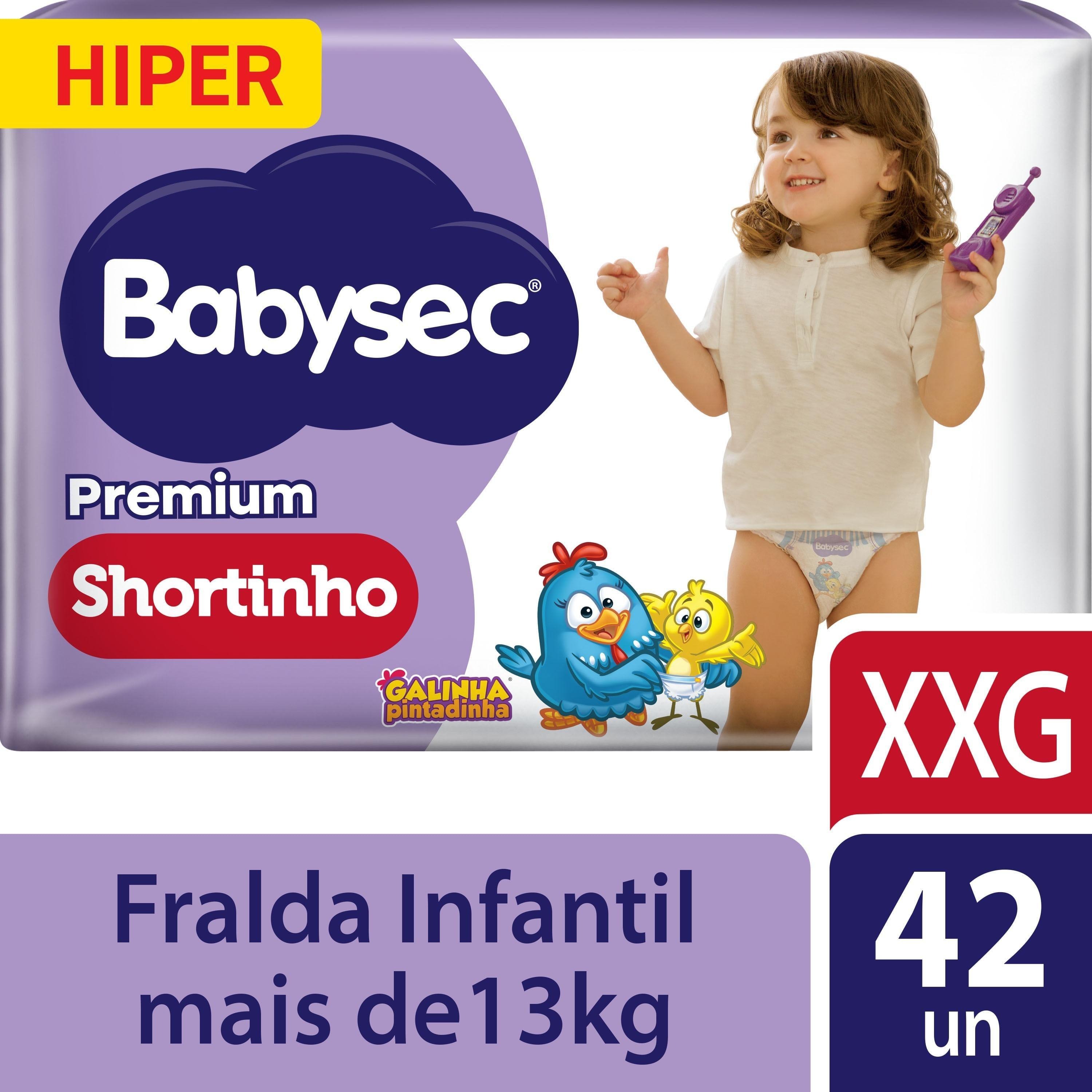 Fralda Babysec Premium Shortinho Galinha Pintadinha XXG 42 Unidades — Babysec | Farmácia Resyla