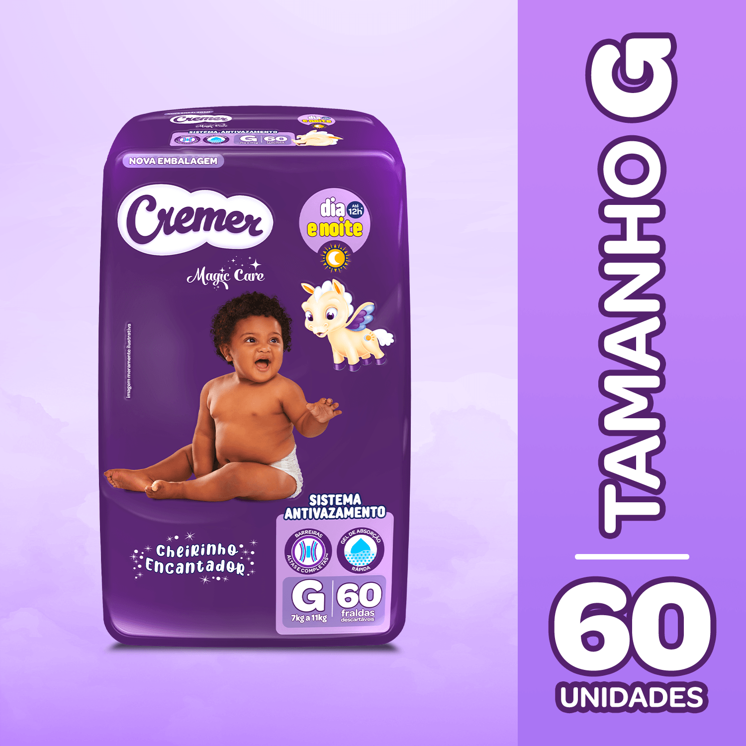 Fralda Cremer Magic Care Dia e Noite G 60 Unidades — Cremer | Farmácia Resyla