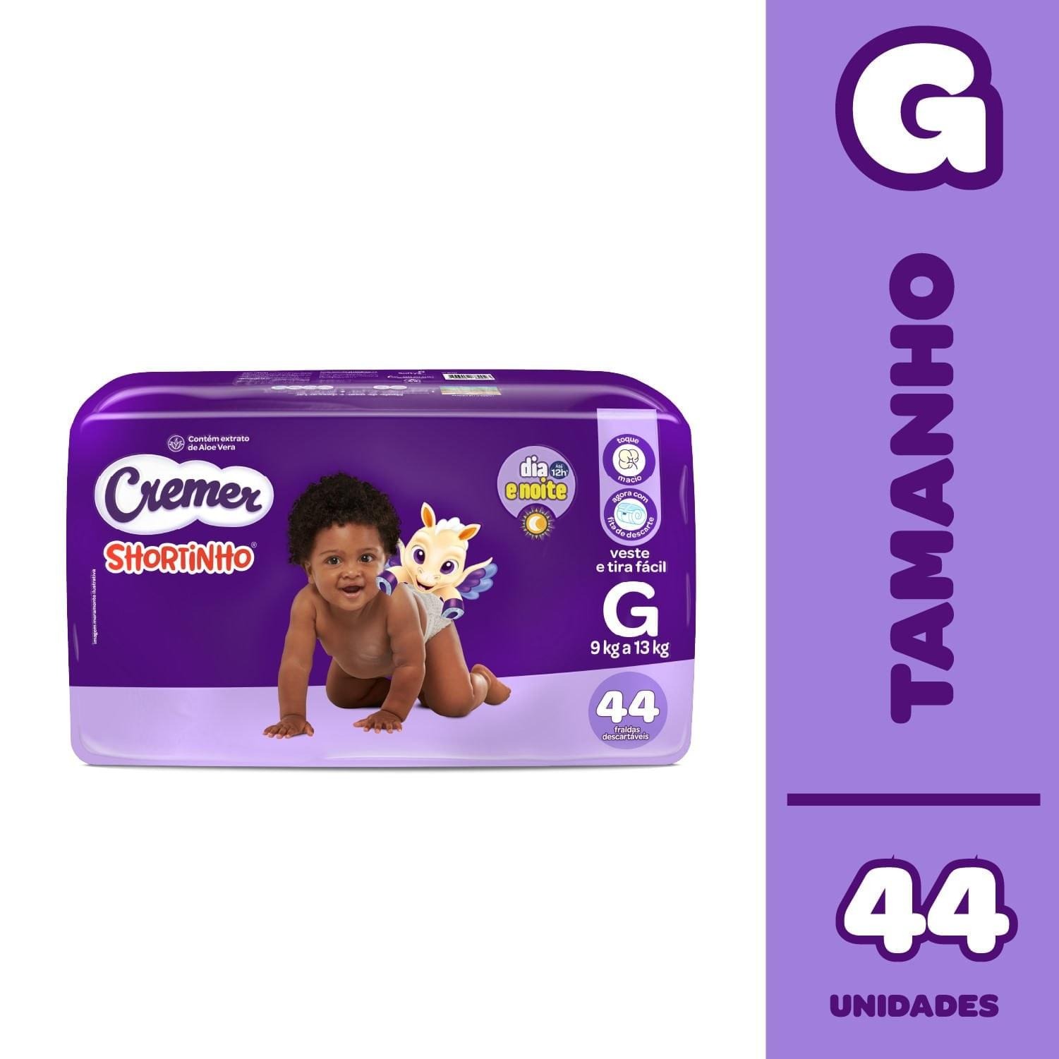 Fralda Cremer Shortinho Dia E Noite G 44 Unidades — Cremer | Farmácia Resyla