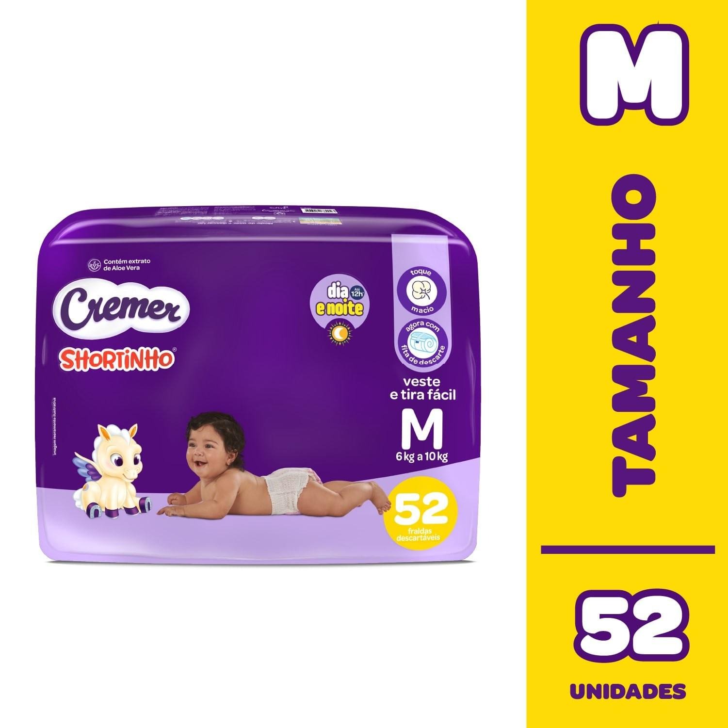 Fralda Cremer Shortinho M 52 Unidades — imagem 2 | Farmácia Resyla