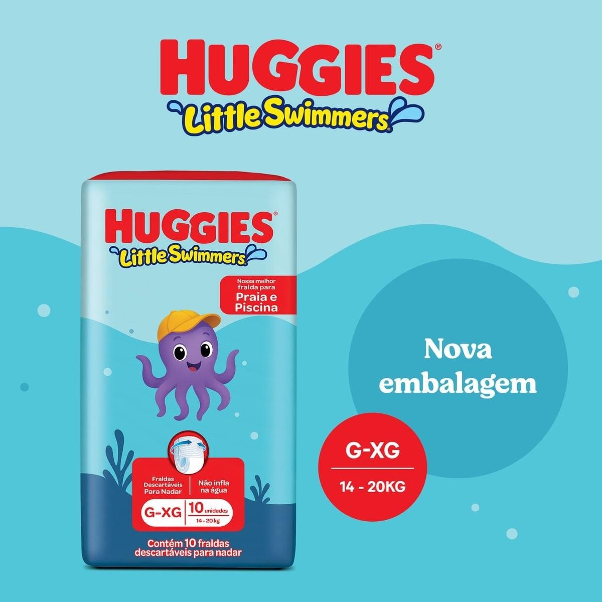 Fralda Huggies Little Swimmers G/XG 10 Unidades — imagem 2 | Farmácia Resyla