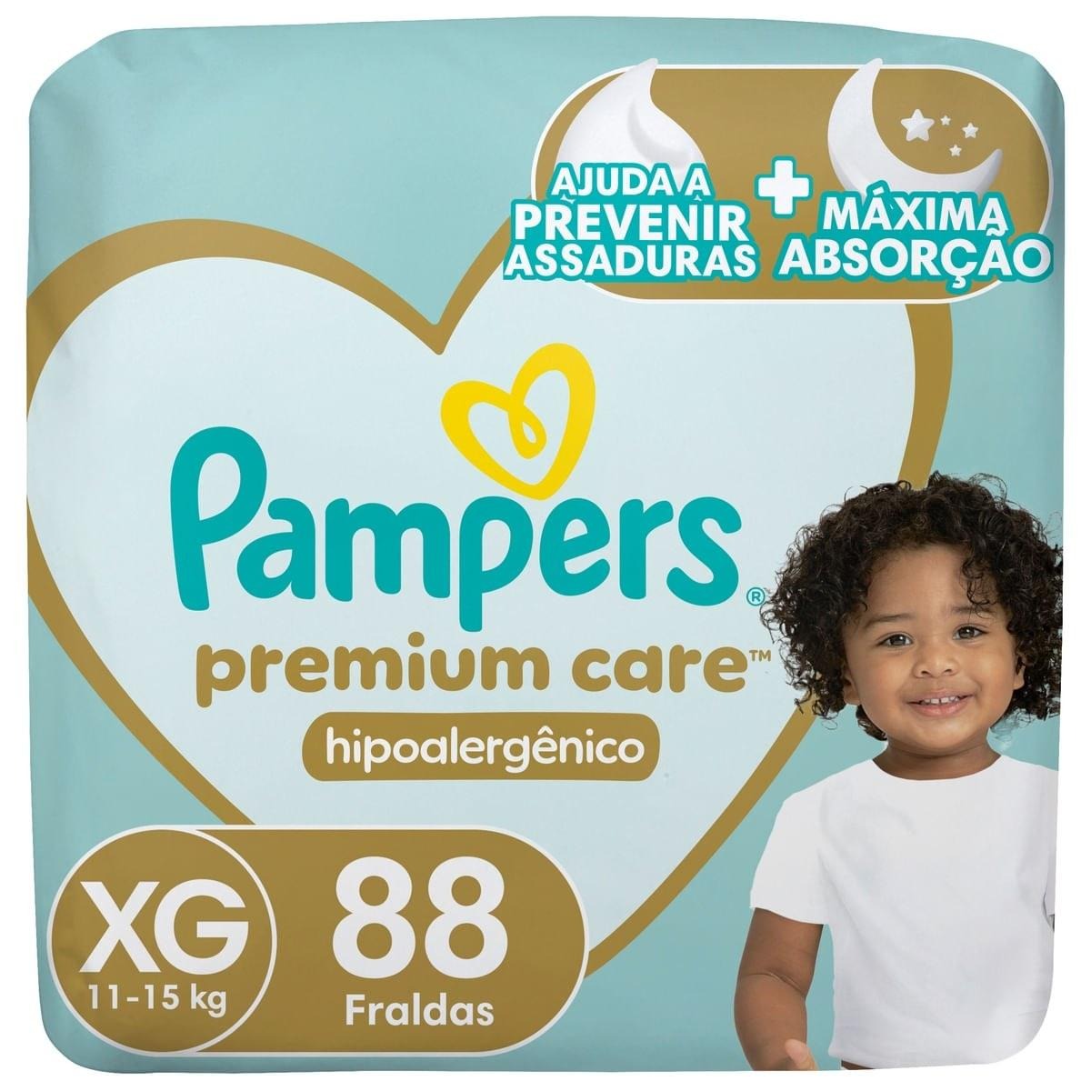 Fralda Infantil Pampers Premium Care Xg 88 Unidades — Pampers | Farmácia Resyla