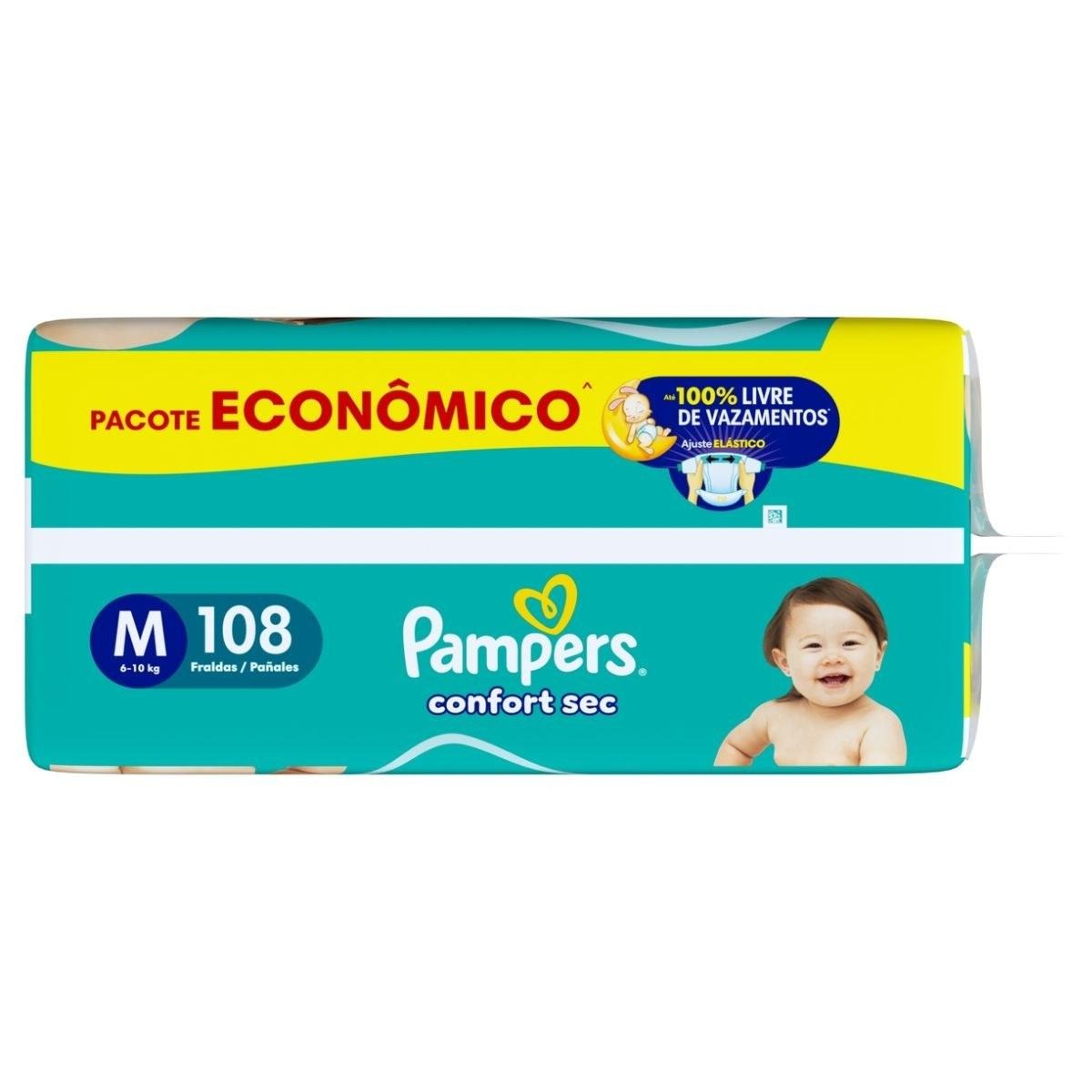 Fralda Pampers Confort Sec M 108 Unidades — imagem 3 | Farmácia Resyla