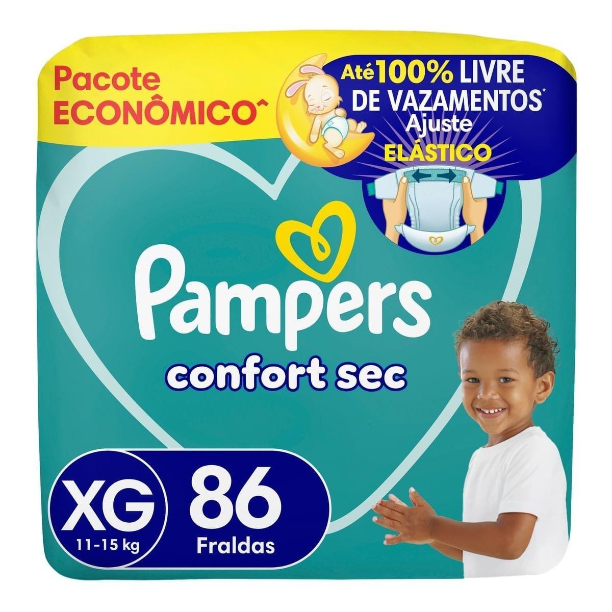 Fralda Pampers Confort Sec Xg 86 Unidades — Pampers | Farmácia Resyla