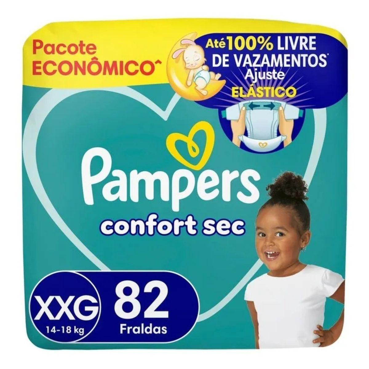 Fralda Pampers Confort Sec Xxg 82 Unidades — Pampers | Farmácia Resyla