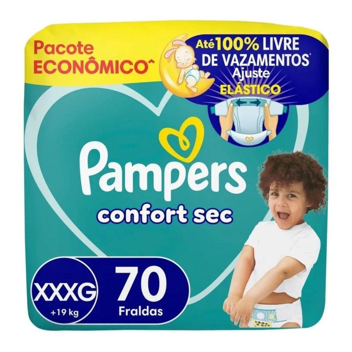 Fralda Pampers Confort Sec Xxxg 70 Unidades — Pampers | Farmácia Resyla