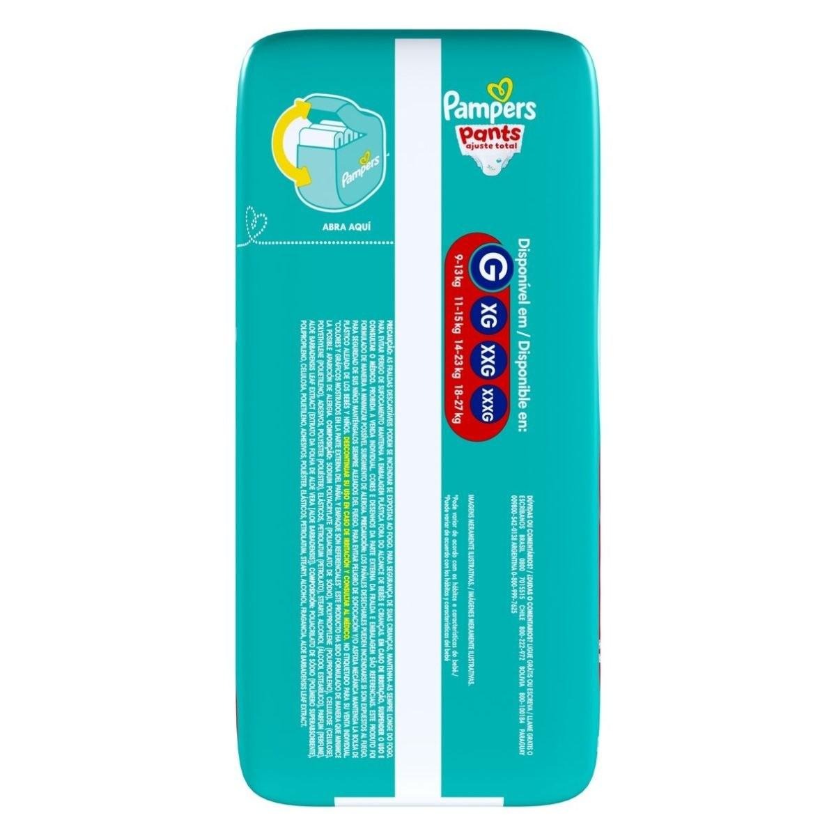 Fralda Pampers Pants Ajuste Total G 28 Unidades — imagem 3 | Farmácia Resyla