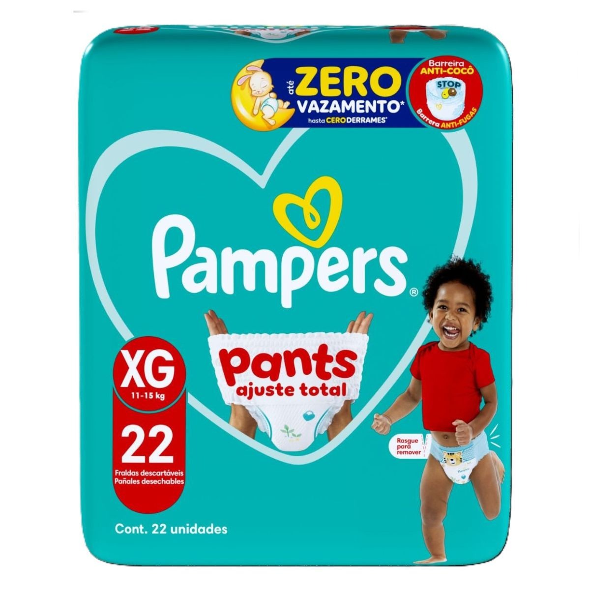 Fralda Pampers Pants Ajuste Total Xg 22 Unidades — Pampers | Farmácia Resyla