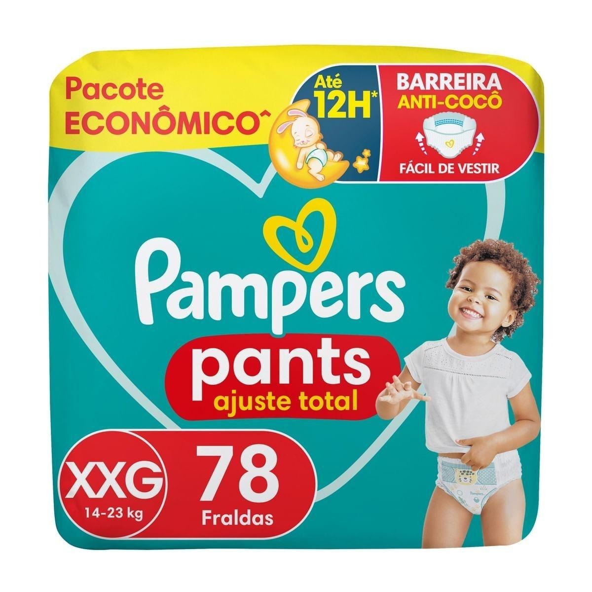 Fralda Pampers Pants Ajuste Total XXG 78 Unidades — Pampers | Farmácia Resyla
