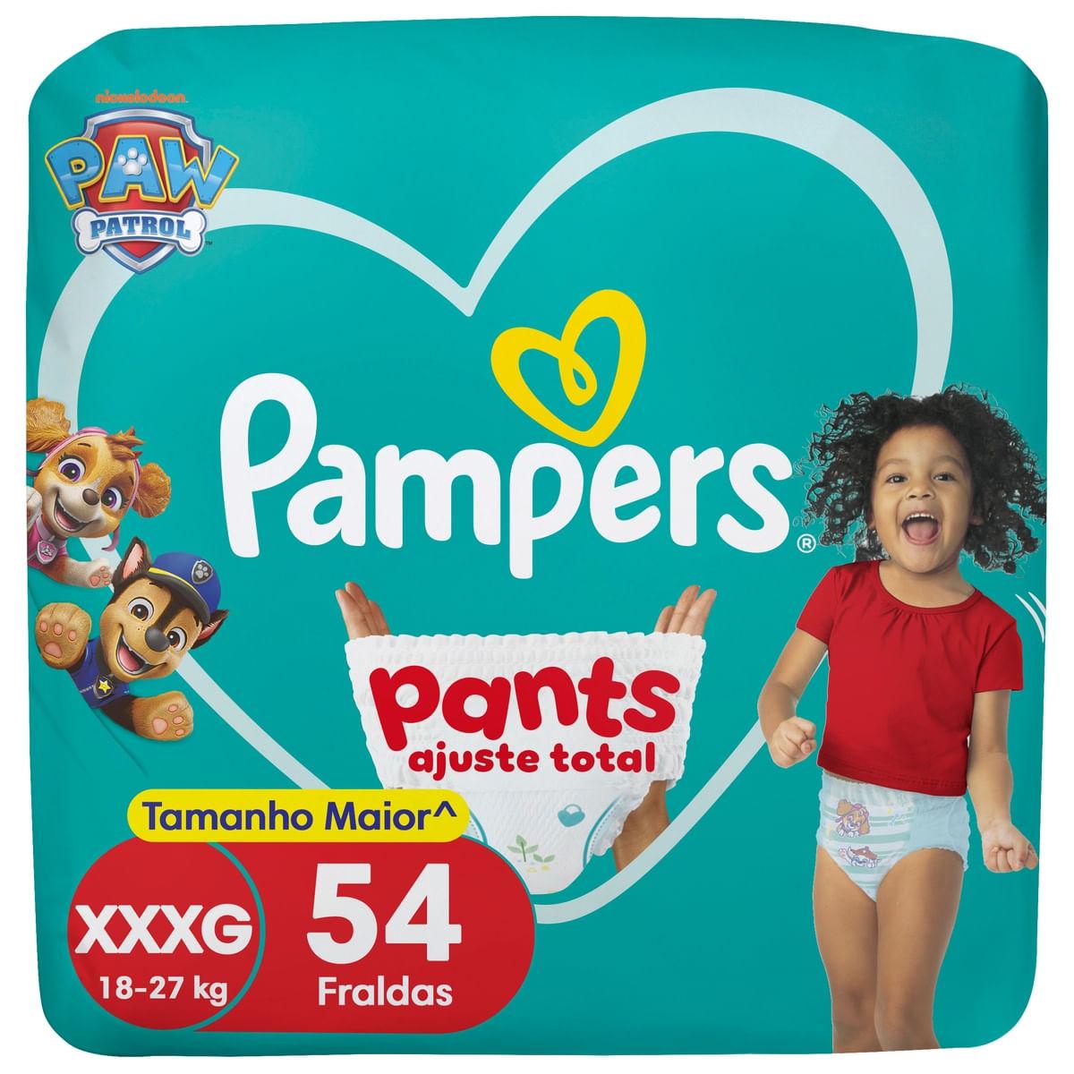 Fralda Pampers Pants Ajuste Total XXXG 54 Unidades — Pampers | Farmácia Resyla