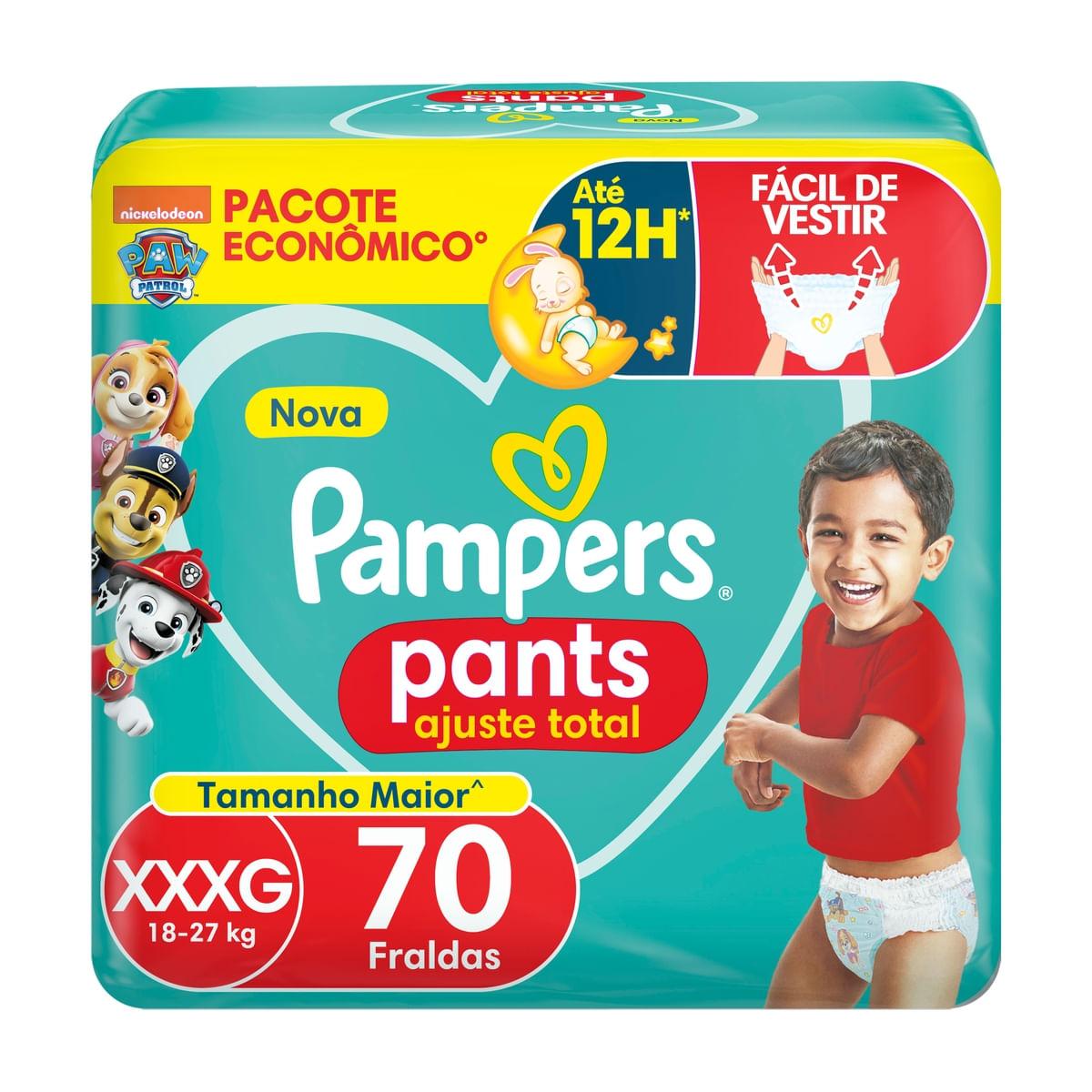 Fralda Pampers Pants Ajuste Total XXXG 70 Unidades — Pampers | Farmácia Resyla