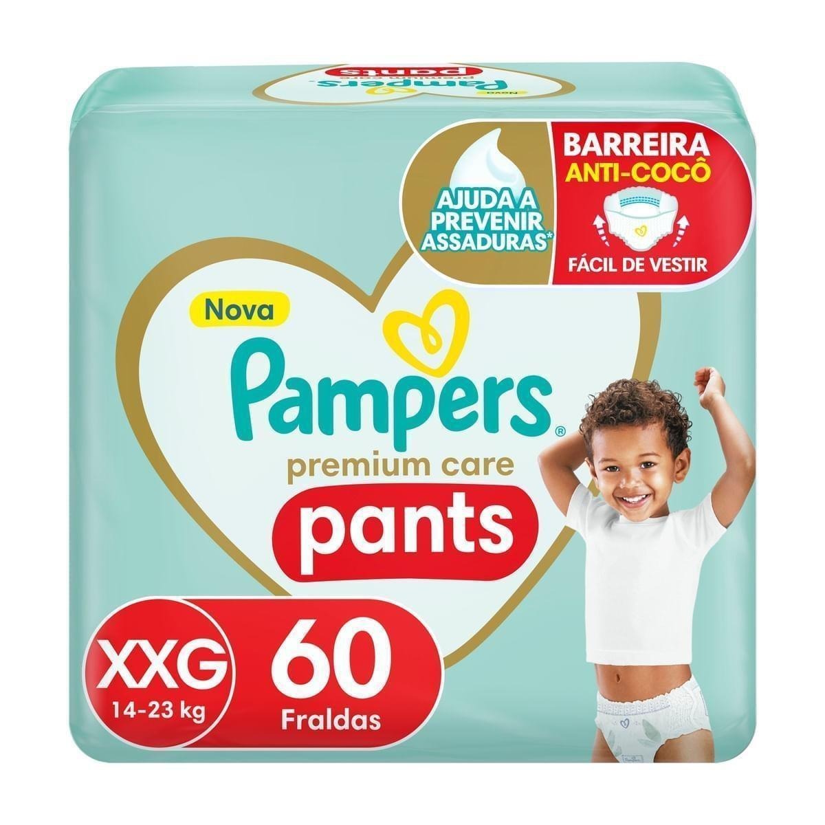 Fralda Pampers Pants Premium Care XXG 60 Unidades — Pampers | Farmácia Resyla