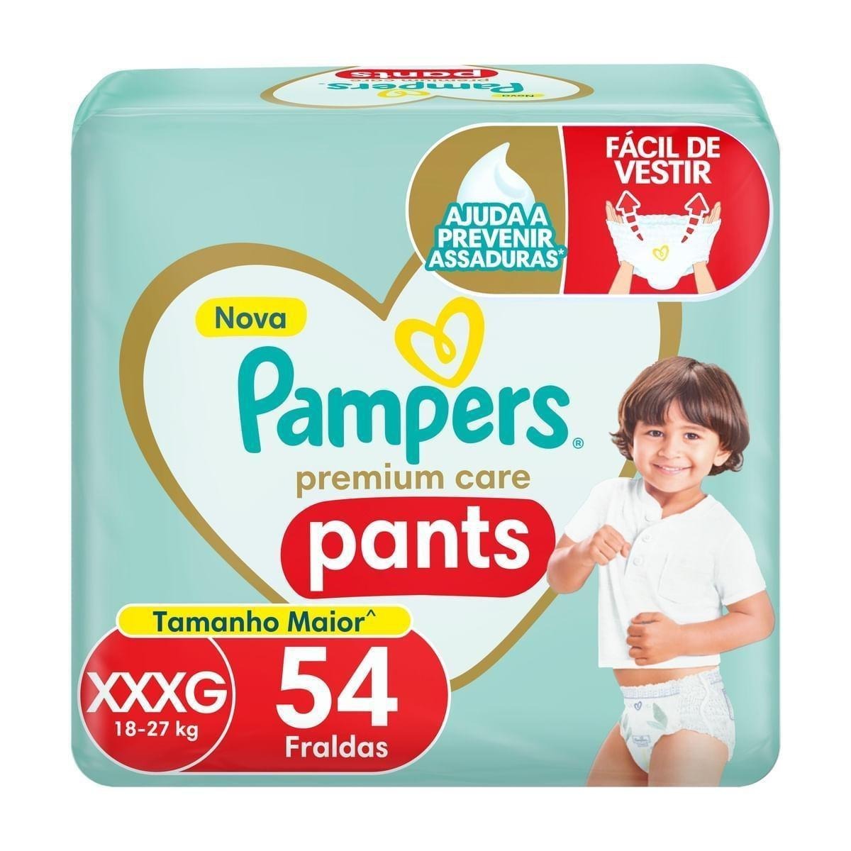Fralda Pampers Pants Premium Care XXXG 54 Unidades — Pampers | Farmácia Resyla