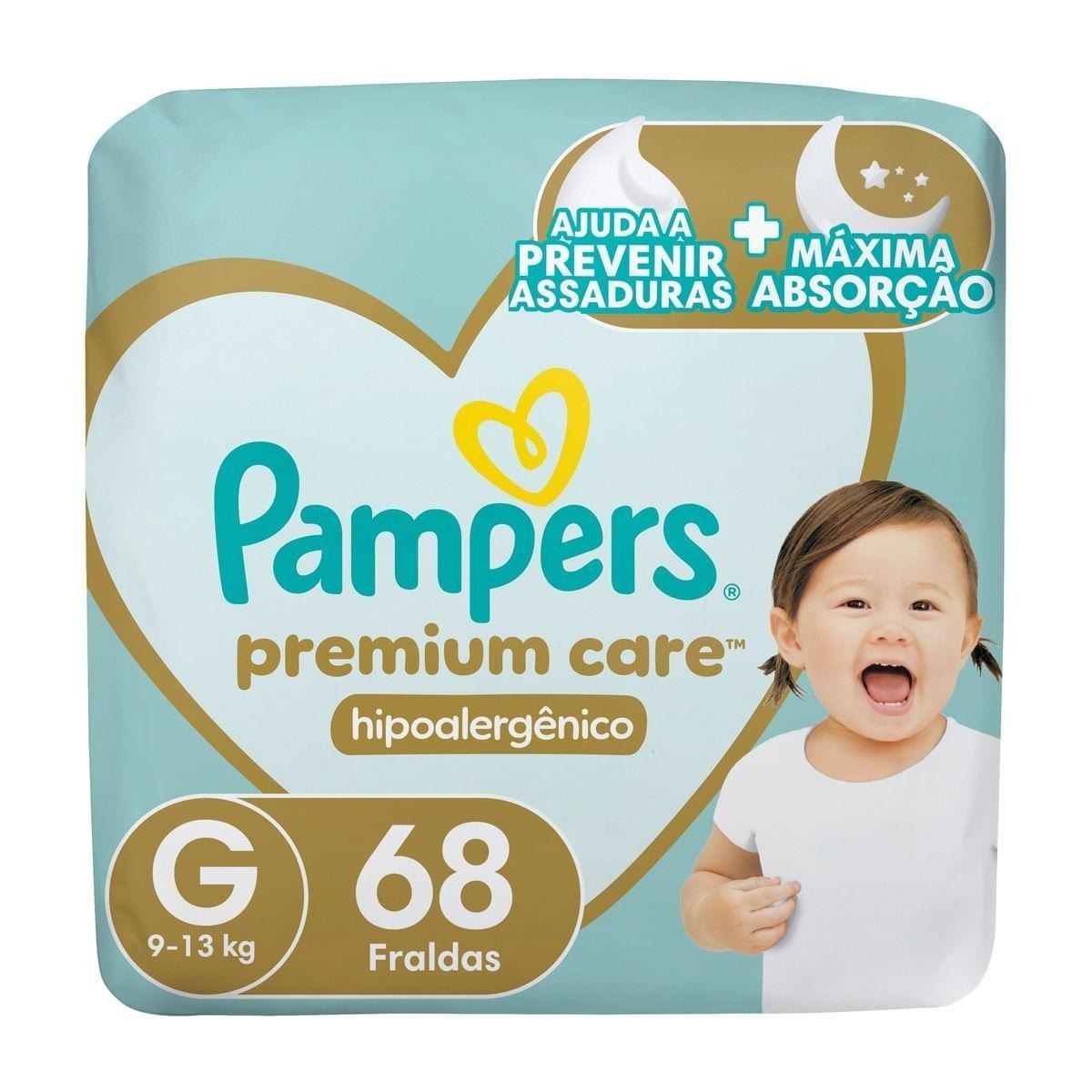 Fralda Pampers Premium Care G 68 Unidades — Pampers | Farmácia Resyla