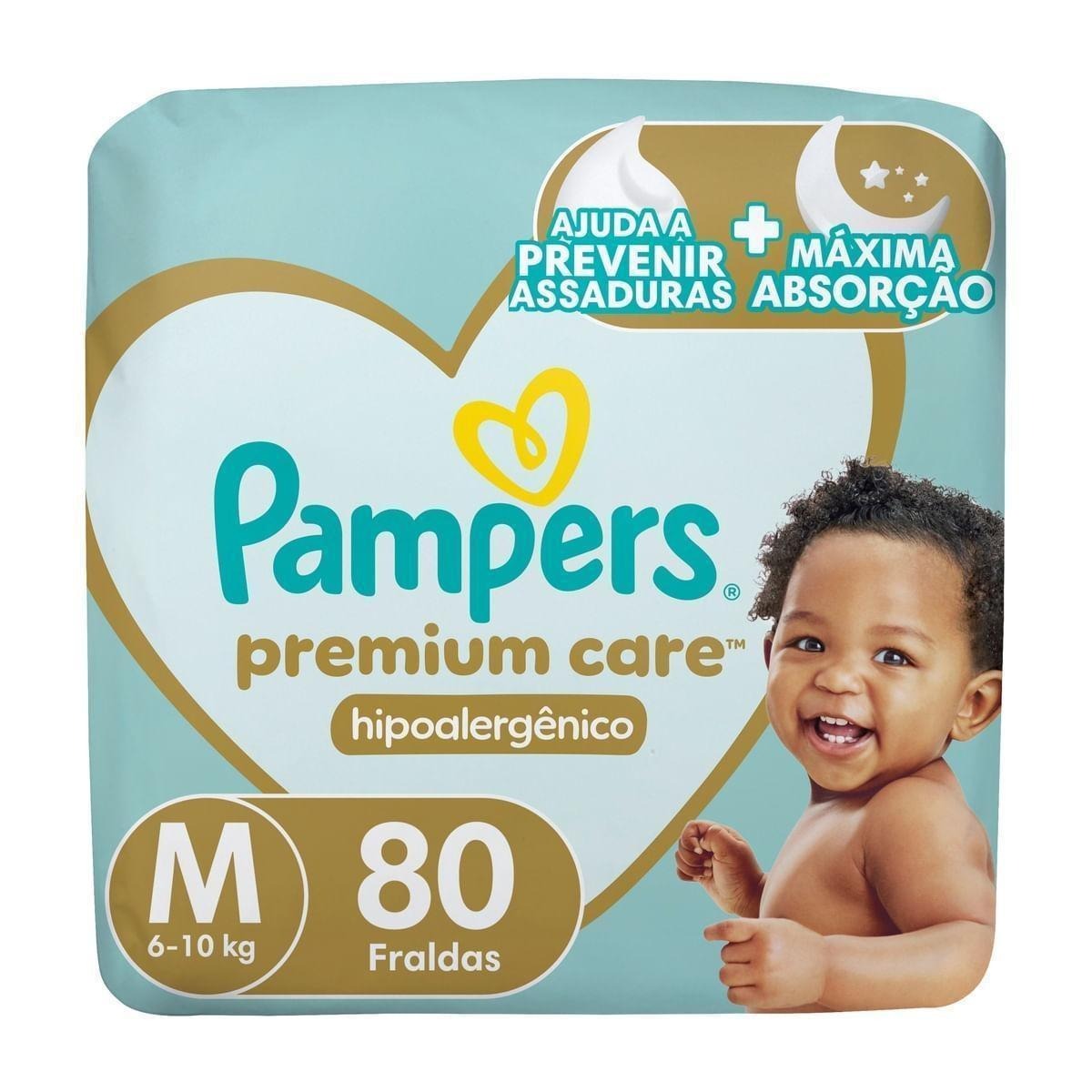 Fralda Pampers Premium Care M 80 Unidades — Pampers | Farmácia Resyla
