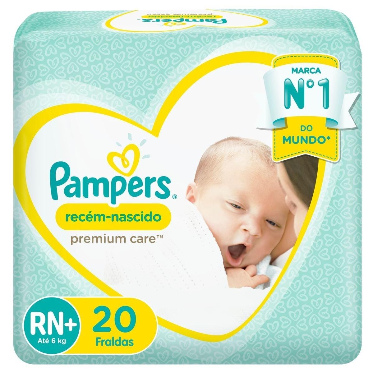 Fralda Pampers Premium Care Recém Nascido RN+ 20 Unidades — Pampers | Farmácia Resyla