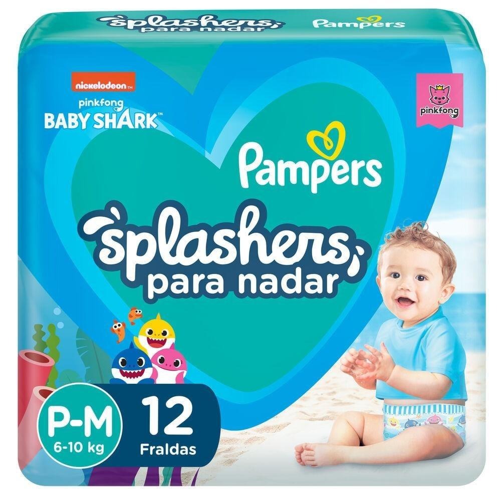 Fralda Pampers Splashers Baby Shark P/M 12 Unidades — Pampers | Farmácia Resyla