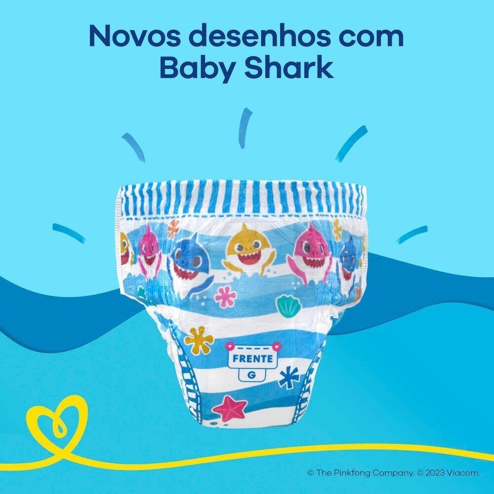 Fralda Pampers Splashers Baby Shark P/M 12 Unidades — imagem 2 | Farmácia Resyla