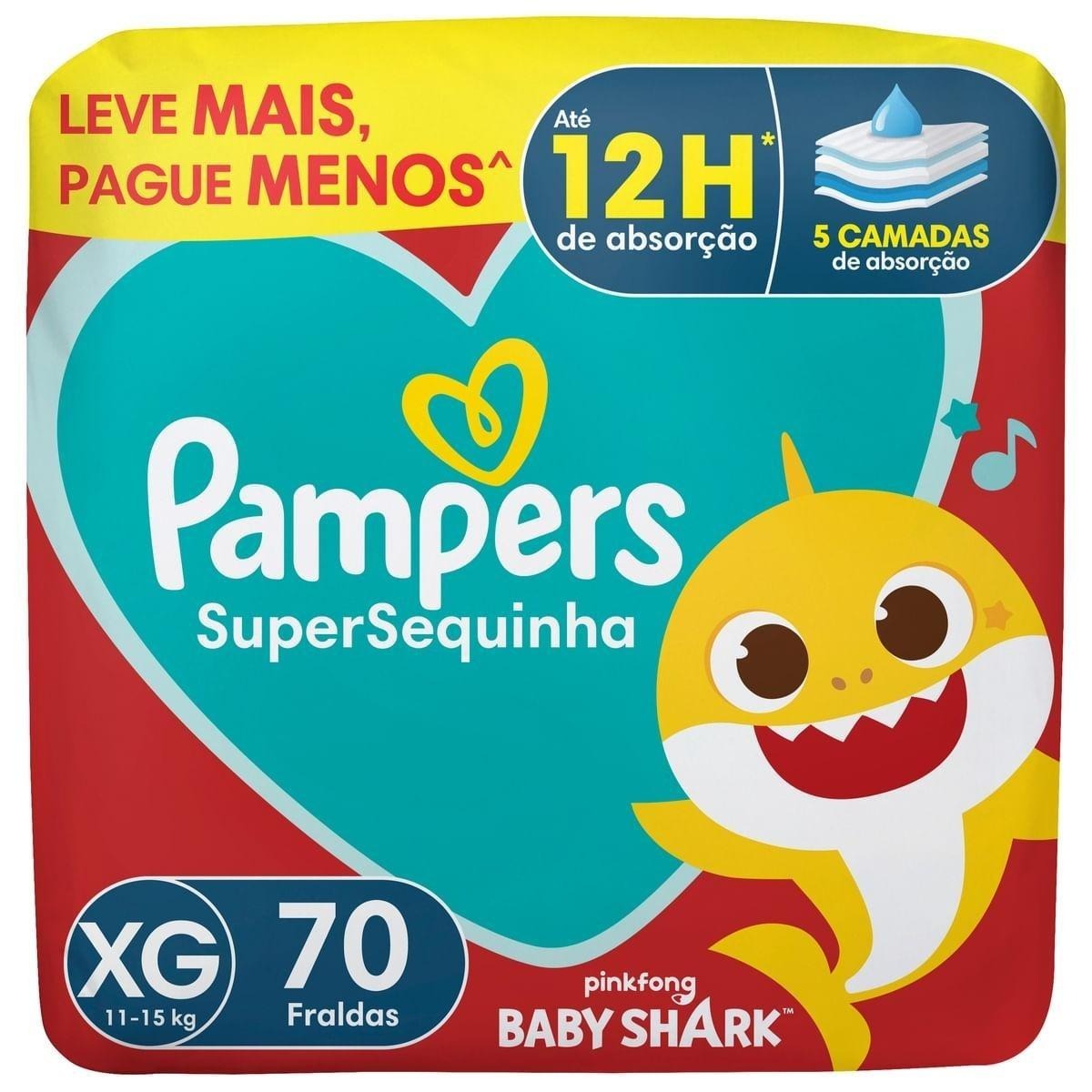 Fralda Pampers Super Sequinha XG 70 Unidades — Pampers | Farmácia Resyla