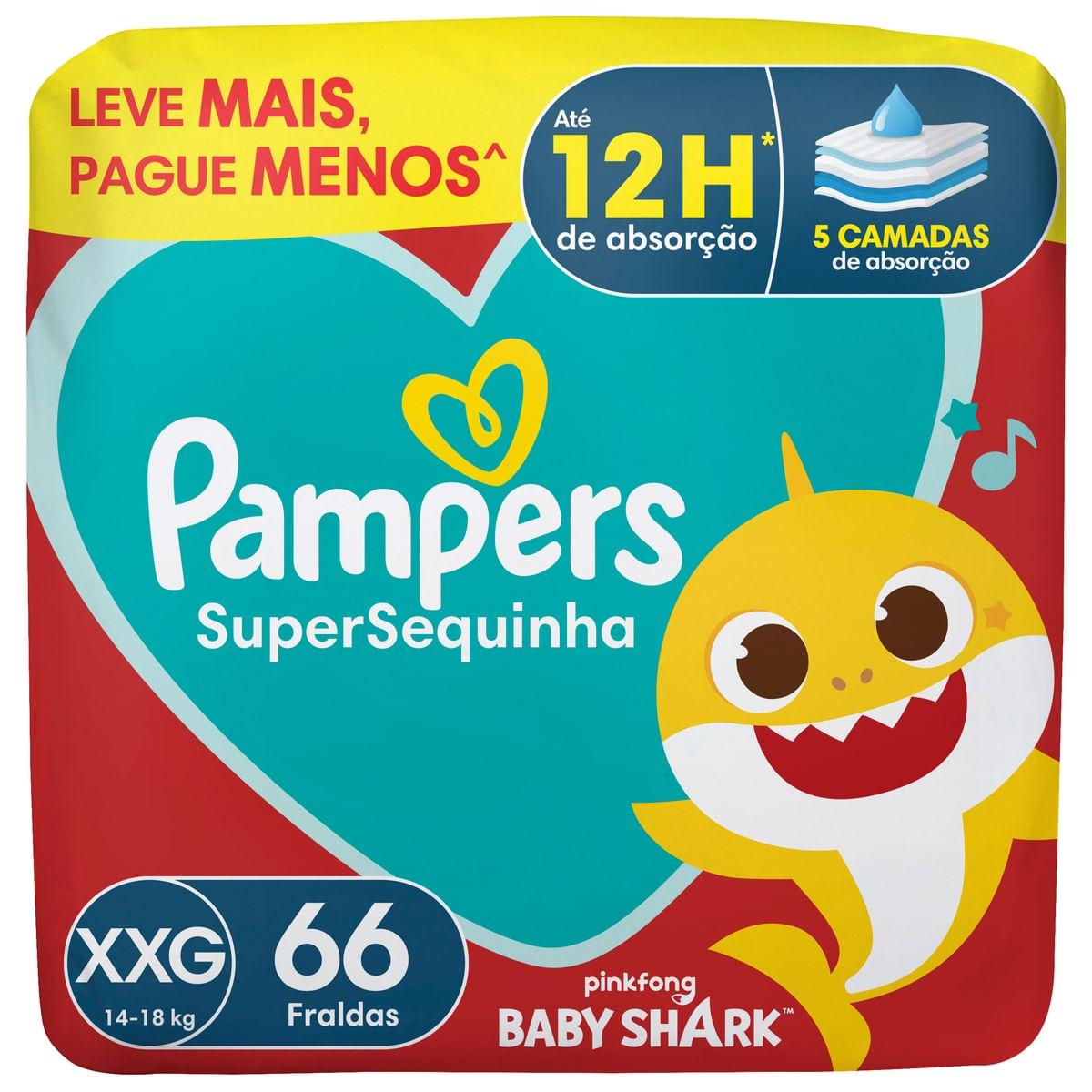 Fralda Pampers Super Sequinha XXG 66 Unidades — Pampers | Farmácia Resyla