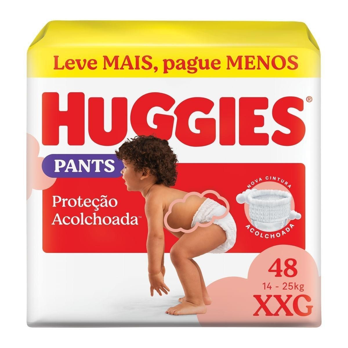 Fralda Pants Huggies Proteção Acolchoada XXG 48 Unidades — Huggies | Farmácia Resyla