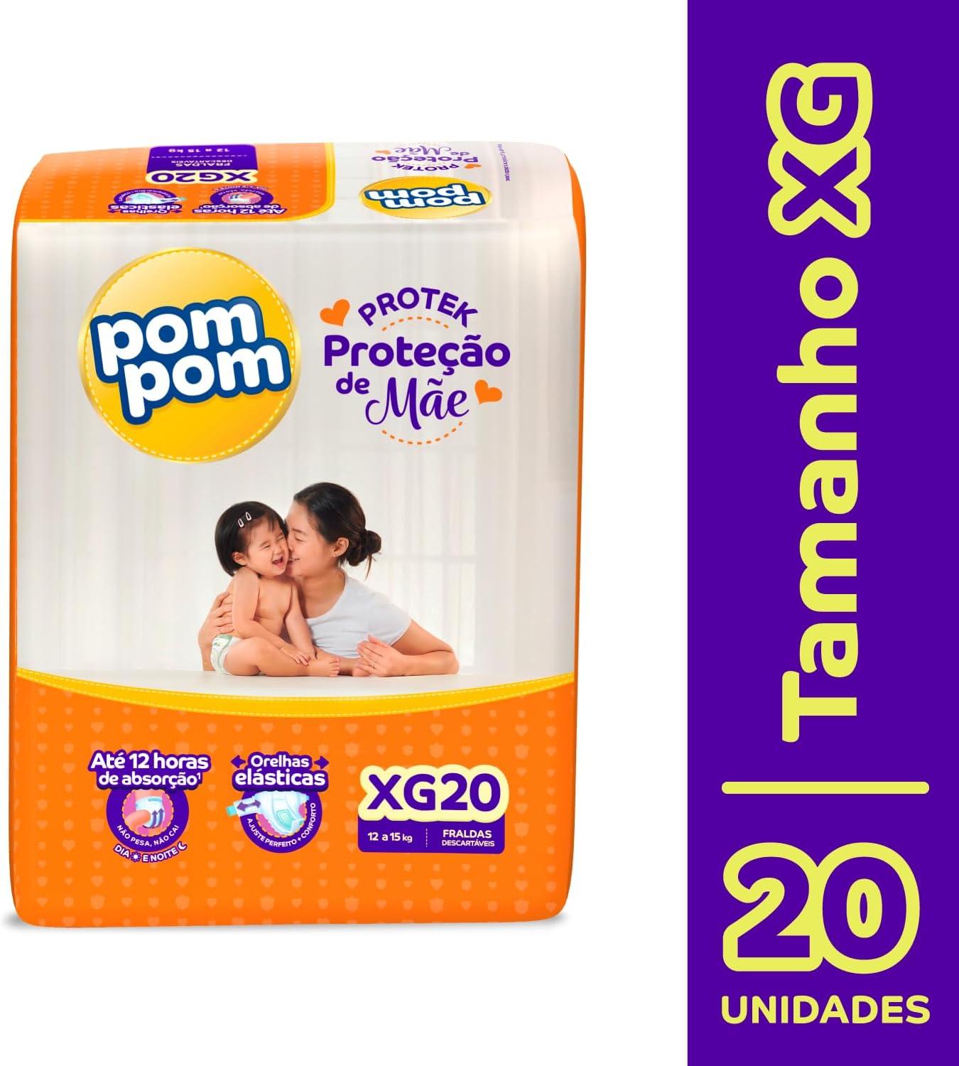 Fralda Pom Pom Protek Proteção de Mãe XG 20 Unidades — imagem 2 | Farmácia Resyla