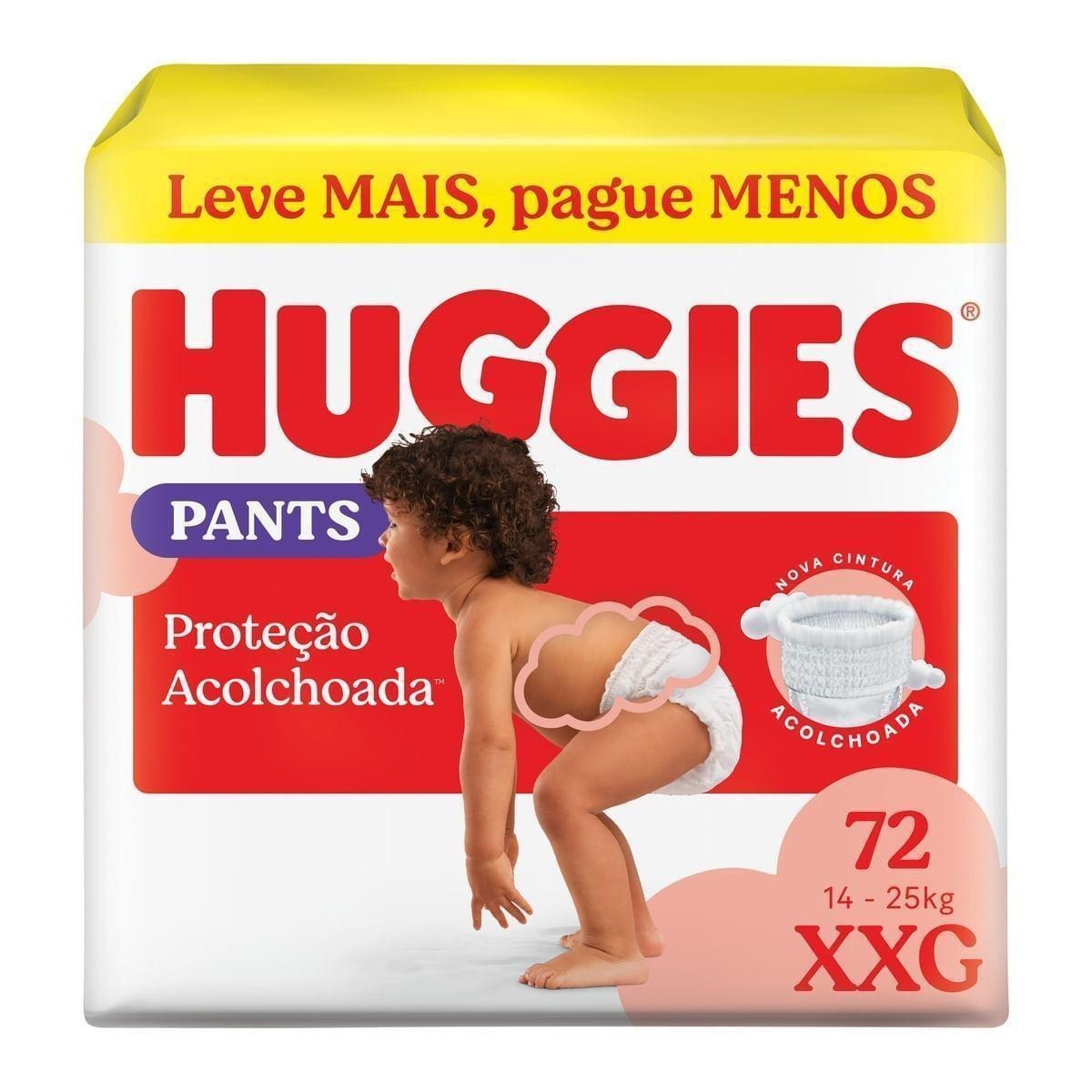 Fralda Pants Huggies Proteção Acolchoada XXG 72 Unidades — Huggies | Farmácia Resyla