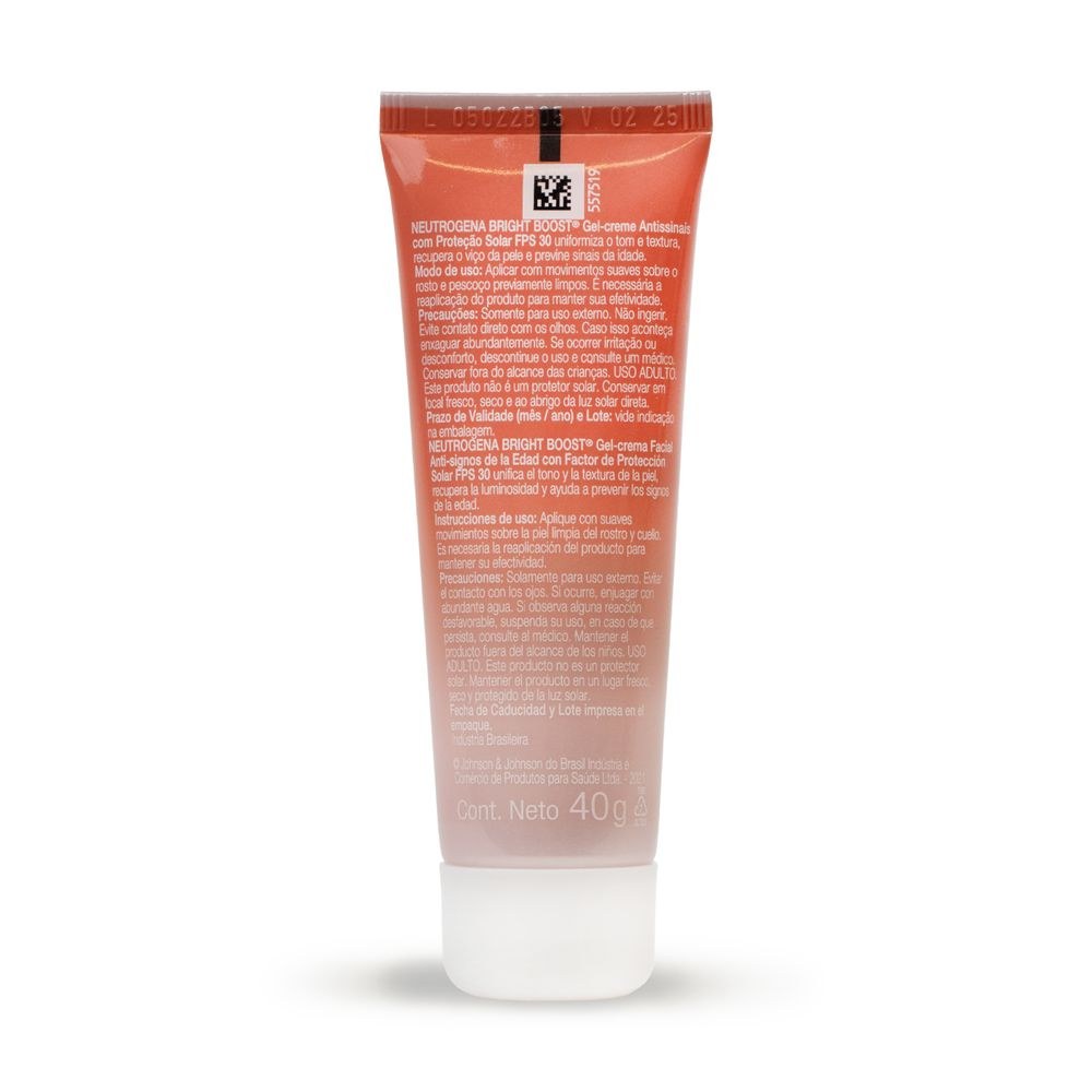 Gel Creme Facial Neutrogena Bright Boost Antissinais FPS 30 40g — imagem 3 | Farmácia Resyla