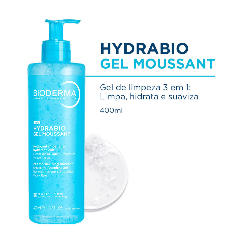 Gel de Limpeza Facial Bioderma Hydrabio 400ml — imagem 4 | Farmácia Resyla