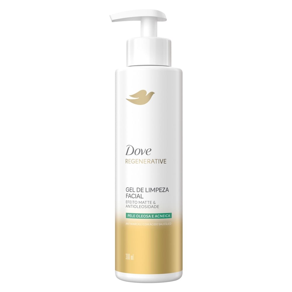 Gel de Limpeza Facial Dove Regenerative Antioleosidade e Efeito Matte 300ml — Dove | Farmácia Resyla