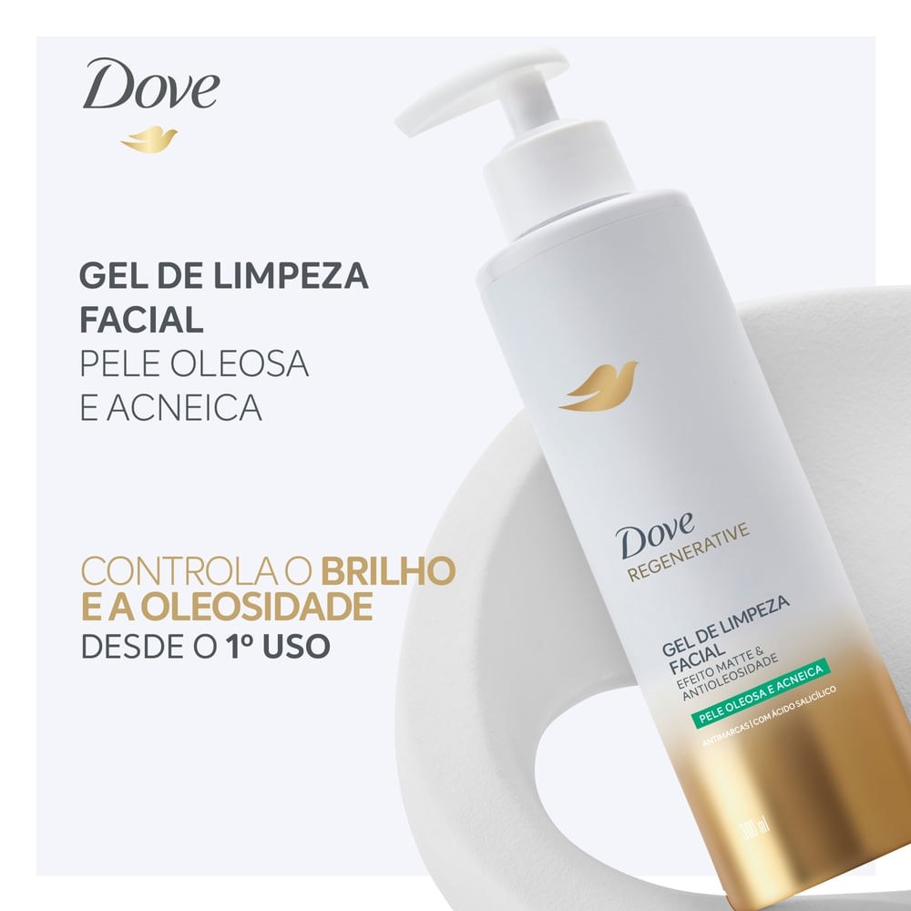 Gel de Limpeza Facial Dove Regenerative Antioleosidade e Efeito Matte 300ml — imagem 4 | Farmácia Resyla