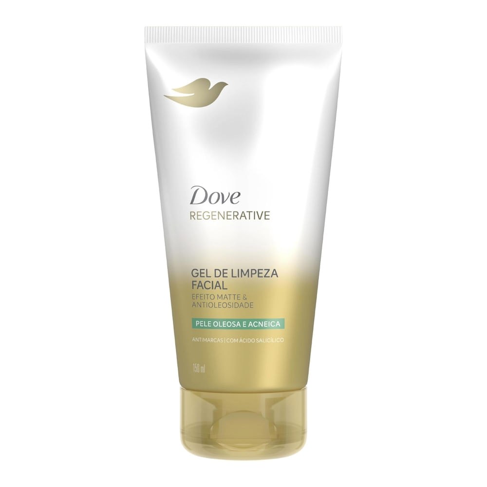 Gel de Limpeza Facial Dove Regenerative Antioleosidade Efeito Matte com Ácido Salicílico 150ml — Dove | Farmácia Resyla