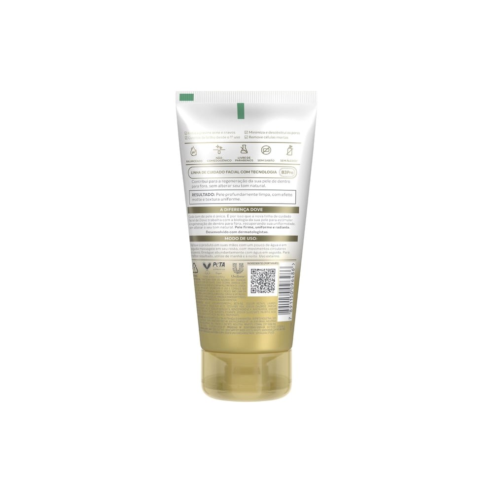Gel de Limpeza Facial Dove Regenerative Antioleosidade Efeito Matte com Ácido Salicílico 150ml — imagem 2 | Farmácia Resyla