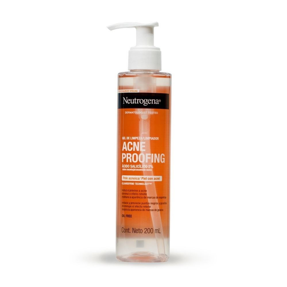 Gel de Limpeza Facial Neutrogena Acne Proofing com Ácido Salicílico 200ml — imagem 2 | Farmácia Resyla