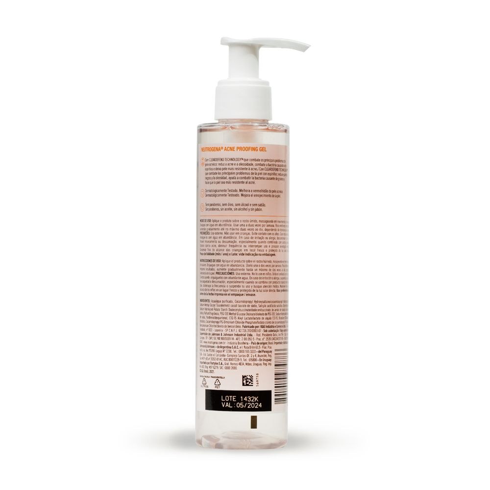 Gel de Limpeza Facial Neutrogena Acne Proofing com Ácido Salicílico 200ml — imagem 4 | Farmácia Resyla