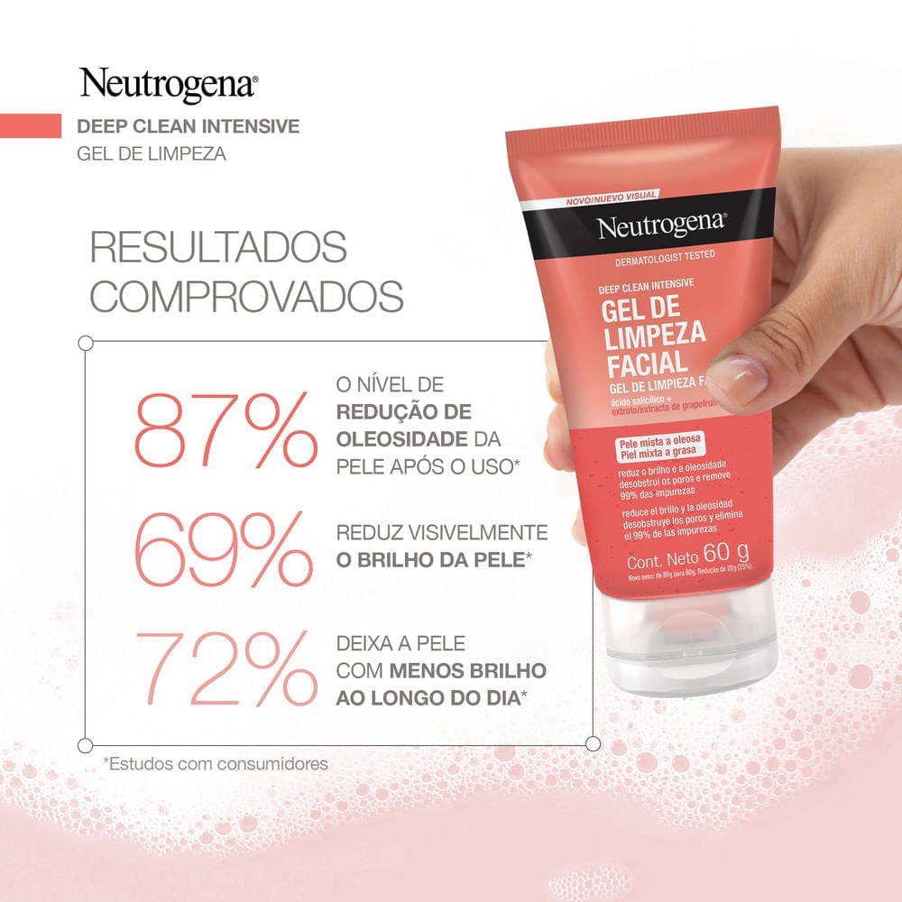 Gel de Limpeza Facial Neutrogena Deep Clean Grapefruit 60g — imagem 2 | Farmácia Resyla