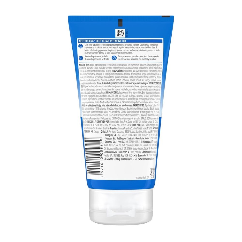 Gel de Limpeza Facial Neutrogena Deep Clean Pele Mista a Oleosa 150g — imagem 2 | Farmácia Resyla