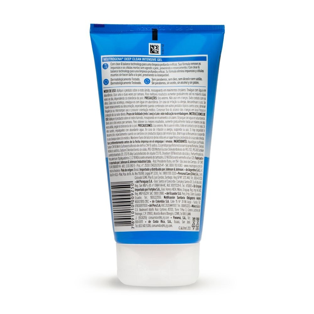 Gel de Limpeza Facial Neutrogena Deep Clean Pele Mista a Oleosa 150g — imagem 4 | Farmácia Resyla