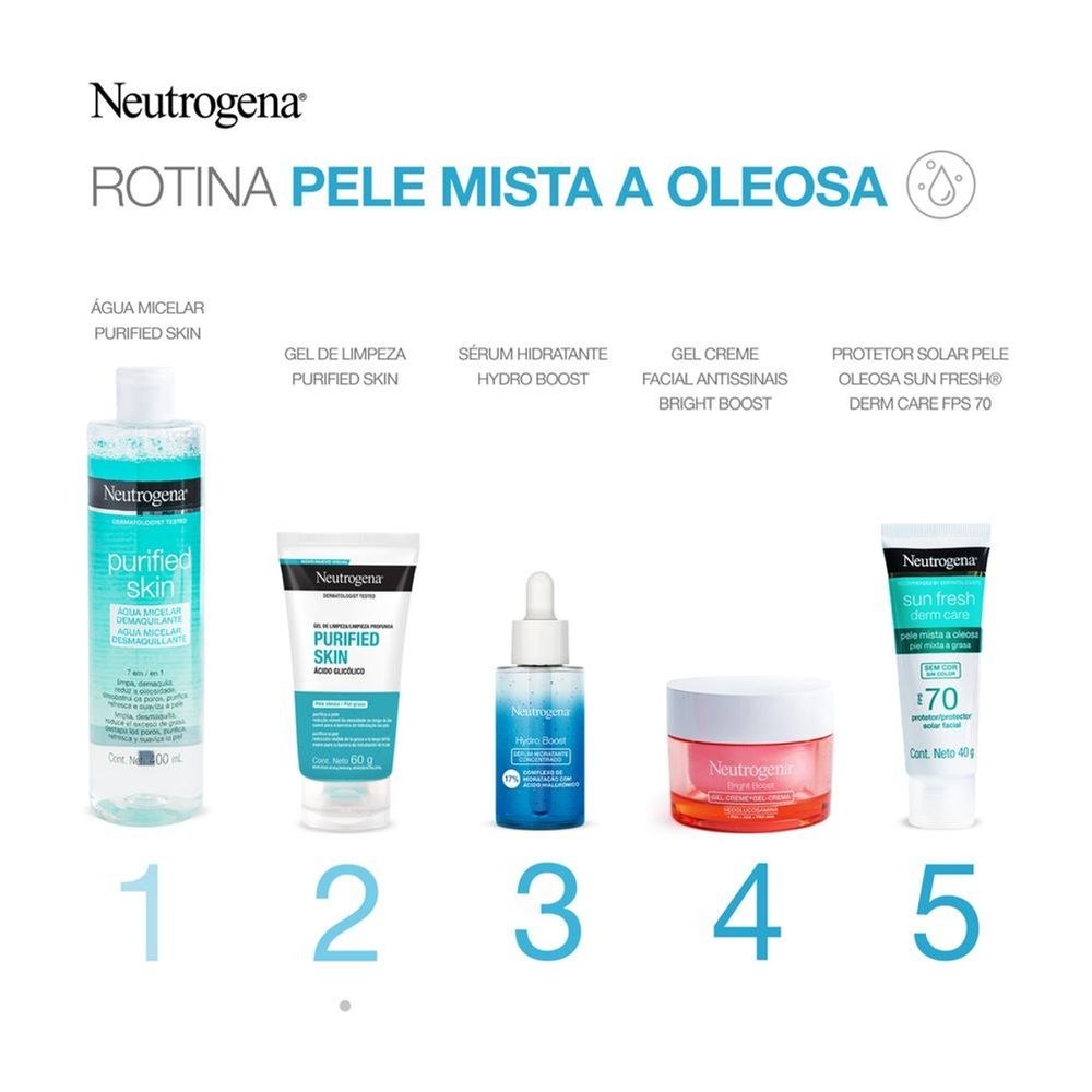Gel de Limpeza Facial Neutrogena Purified Skin Antioleosidade 60g — imagem 2 | Farmácia Resyla