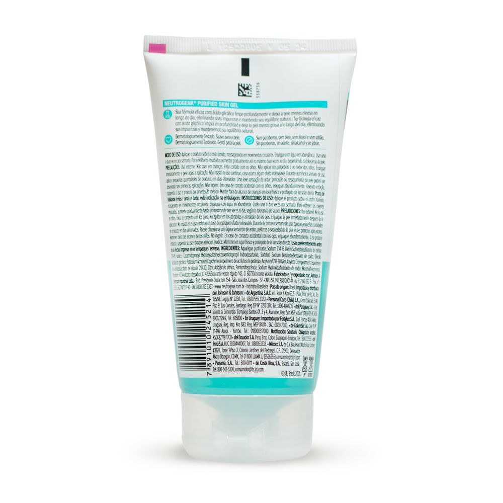 Gel de Limpeza Facial Neutrogena Purified Skin com Ácido Glicólico 150g — imagem 3 | Farmácia Resyla
