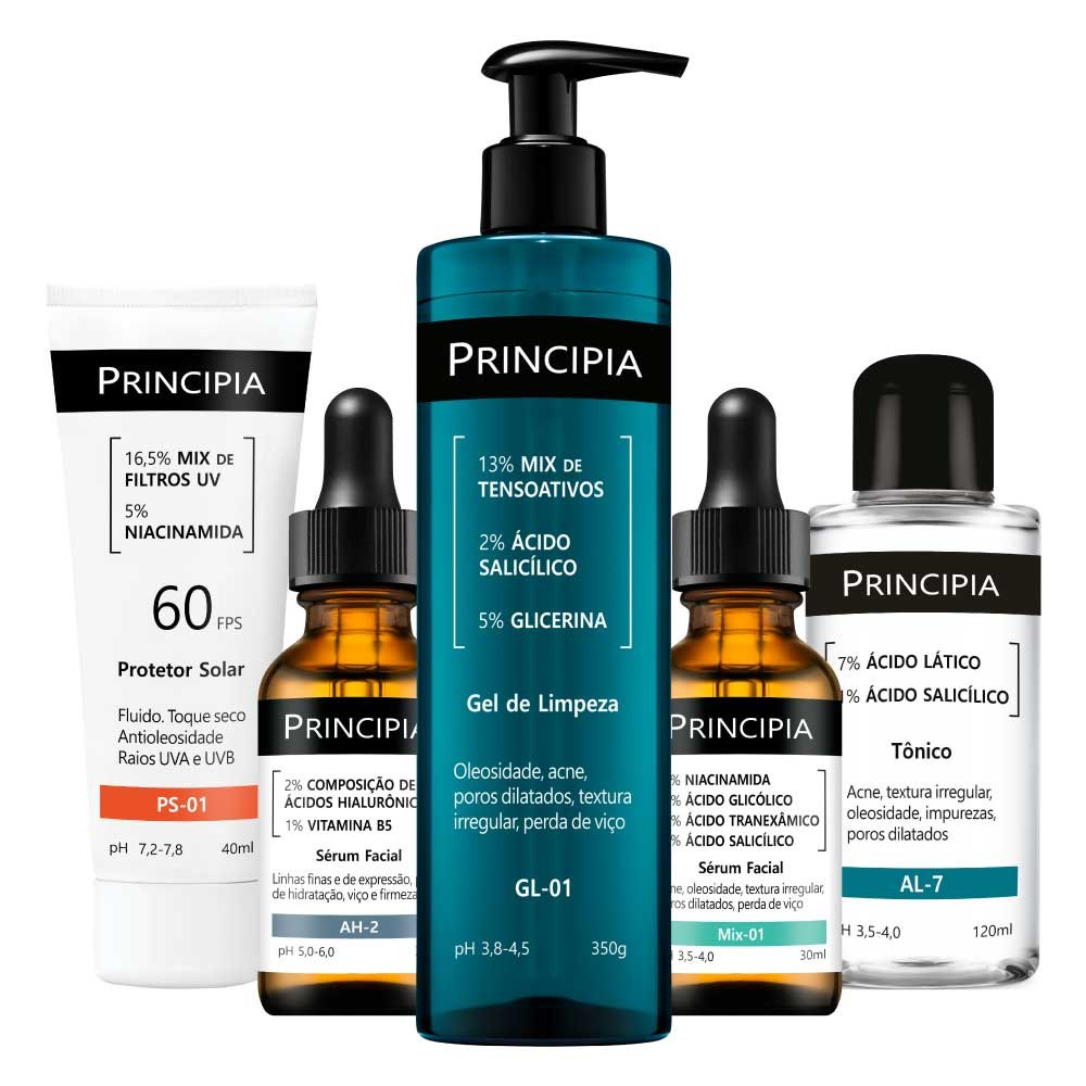 Gel de Limpeza Facial Principia GL-01 com Ácido Salicílico 2% e Glicerina 5% 350ml — imagem 4 | Farmácia Resyla