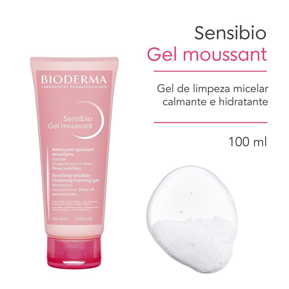 Gel de Limpeza Micelar Bioderma Sensibio Calmante e Hidratante Moussant 100ml — imagem 2 | Farmácia Resyla