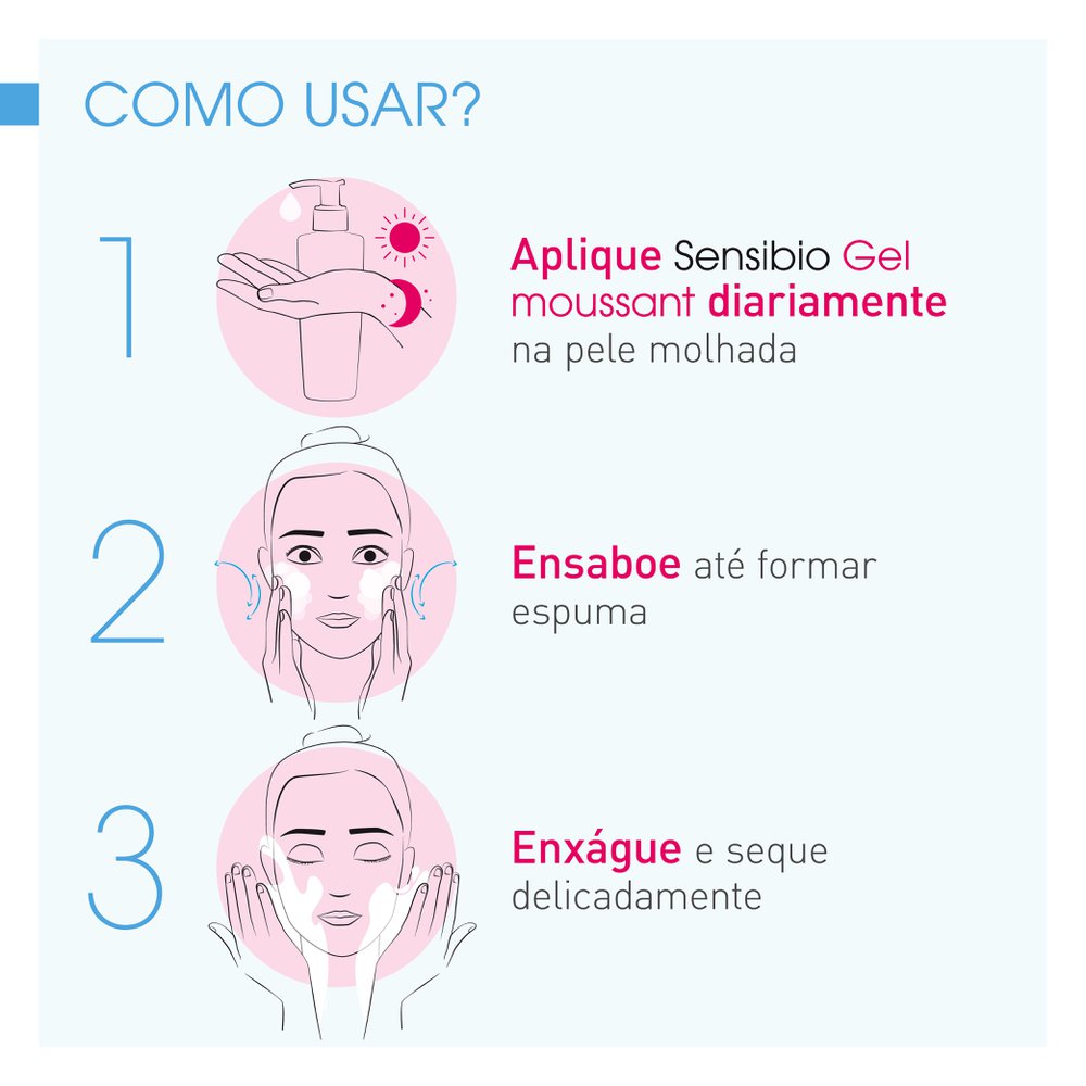 Gel de Limpeza Micelar Bioderma Sensibio Calmante e Hidratante Moussant 100ml — imagem 4 | Farmácia Resyla